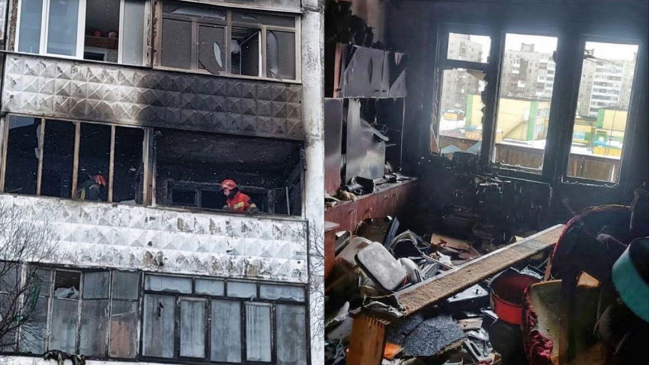 В Заполярном жители 9-этажки спасли из пожара хозяина загоревшейся квартиры